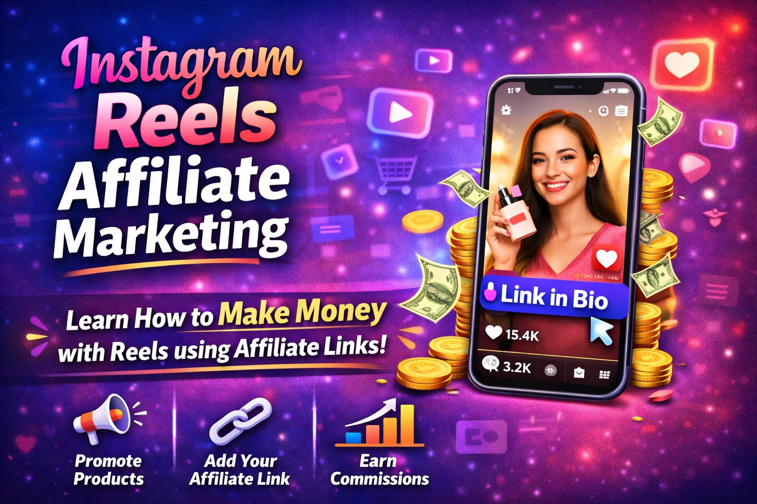 how to add affiliate link in Instagram reels